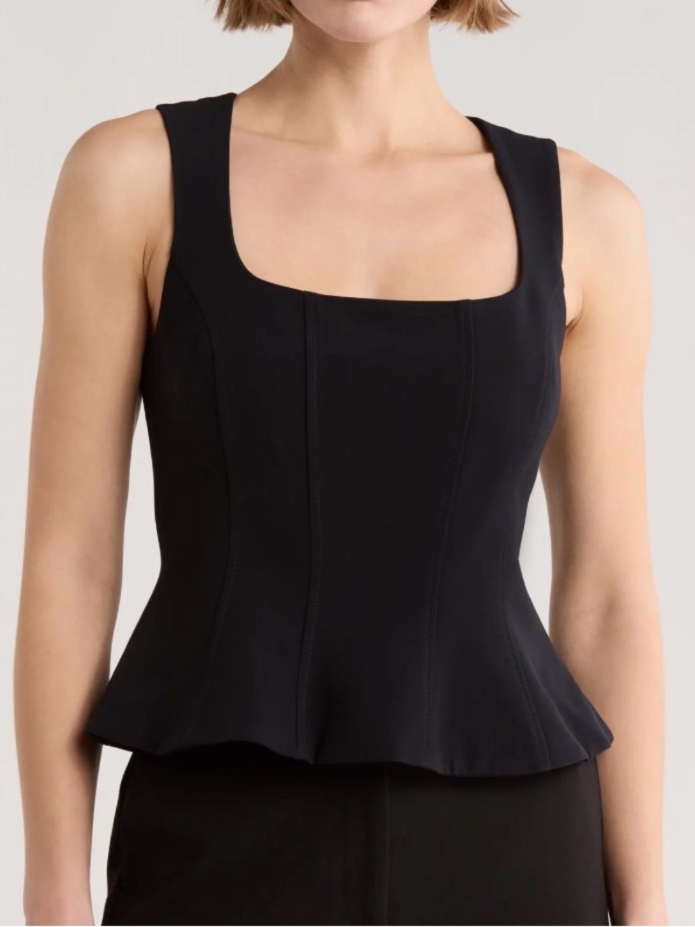 Parker, Sleeveless Peplum Top sz M